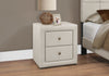 Monarch Specialties I 5605 Bedroom Accent, Nightstand, End, Side, Lamp, Storage Drawer, Bedroom, Upholstered, Linen Look, Beige, Transitional - 83-5605 - Mounts For Less
