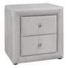 Monarch Specialties I 5606 Bedroom Accent, Nightstand, End, Side, Lamp, Storage Drawer, Bedroom, Upholstered, Velvet, Grey, Transitional - 83-5606 - Mounts For Less