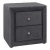 Monarch Specialties I 5607 Bedroom Accent, Nightstand, End, Side, Lamp, Storage Drawer, Bedroom, Upholstered, Velvet, Grey, Transitional - 83-5607 - Mounts For Less