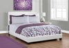 Monarch Specialties I 5911Q Bed, Queen Size, Platform, Bedroom, Frame, Upholstered, Pu Leather Look, Wood Legs, White, Transitional - - Mounts For Less