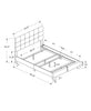 Monarch Specialties I 5920Q Bed, Queen Size, Platform, Bedroom, Frame, Upholstered, Linen Look, Wood Legs, Grey, Transitional - - Mounts For Less