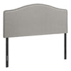 Monarch Specialties I 6013Q Bed, Headboard Only, Queen Size, Bedroom, Upholstered, Linen Look, Grey, Transitional - 83-6013Q - Mounts For Less