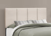 Monarch Specialties I 6026Q Bed, Queen Size, Platform, Bedroom, Frame, Upholstered, Linen Look, Wood Legs, Beige, Black, Transitional - 83-6026Q - Mounts For Less