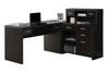 Monarch Specialties I 7018 Computer Desk, Home Office, Corner, Left, Right Set-up, Storage Drawers, L Shape, Work, Laptop, Laminate, Brown, Contemporary, Modern - 83-7018 - Mounts For Less