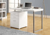Monarch Specialties I 7027 Computer Desk, Home Office, Laptop, Left, Right Set-up, Storage Drawers, 48"l, Work, Metal, Laminate, White, Grey, Contemporary, Modern - 83-7027 - Mounts For Less