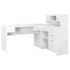 Monarch Specialties I 7028 Computer Desk, Home Office, Corner, Left, Right Set-up, Storage Drawers, L Shape, Work, Laptop, Laminate, White, Contemporary, Modern - 83-7028 - Mounts For Less