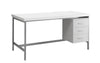 Monarch Specialties I 7046 Computer Desk, Home Office, Laptop, Left, Right Set-up, Storage Drawers, 60"l, Work, Metal, Laminate, White, Grey, Contemporary, Modern - 83-7046 - Mounts For Less