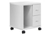 Monarch Specialties I 7055 Office, File Cabinet, Printer Cart, Rolling File Cabinet, Mobile, Storage, Work, Laminate, White, Contemporary, Modern - 83-7055 - Mounts For Less