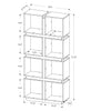 Monarch Specialties I 7076 Bookshelf, Bookcase, Etagere, 5 Tier, 71"h, Office, Bedroom, Laminate, White, Grey, Contemporary, Modern - 83-7076 - Mounts For Less