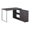 Monarch Specialties I 7135 Computer Desk, Home Office, Corner, Left, Right Set-up, Storage Drawers, L Shape, Work, Laptop, Metal, Laminate, Grey, Contemporary, Modern - 83-7135 - Mounts For Less