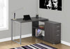 Monarch Specialties I 7135 Computer Desk, Home Office, Corner, Left, Right Set-up, Storage Drawers, L Shape, Work, Laptop, Metal, Laminate, Grey, Contemporary, Modern - 83-7135 - Mounts For Less