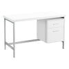 Monarch Specialties I 7149 Computer Desk, Home Office, Laptop, Left, Right Set-up, Storage Drawers, 48"l, Work, Metal, Laminate, White, Grey, Contemporary, Modern - 83-7149 - Mounts For Less