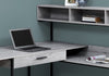 Monarch Specialties I 7160 Computer Desk, Home Office, Corner, Storage Drawers, L Shape, Work, Laptop, Metal, Laminate, Grey, Black, Contemporary, Modern - 83-7160 - Mounts For Less
