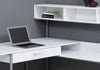 Monarch Specialties I 7162 Computer Desk, Home Office, Corner, Storage Drawers, L Shape, Work, Laptop, Metal, Laminate, White, Grey, Contemporary, Modern - 83-7162 - Mounts For Less