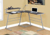 Monarch Specialties I 7171 Computer Desk, Home Office, Corner, L Shape, Work, Laptop, Metal, Laminate, Brown, Grey, Contemporary, Modern - 83-7171 - Mounts For Less