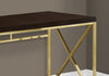 Monarch Specialties I 7201 Computer Desk, Home Office, Laptop, Work, Metal, Laminate, Brown, Gold, Contemporary, Modern - 83-7201 - Mounts For Less