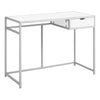 Monarch Specialties I 7222 Computer Desk, Home Office, Laptop, Storage Drawer, 42"l, Work, Metal, Laminate, White, Grey, Contemporary, Modern - 83-7222 - Mounts For Less