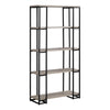 Monarch Specialties I 7241 Bookshelf, Bookcase, Etagere, 5 Tier, 60"h, Office, Bedroom, Metal, Laminate, Brown, Black, Contemporary, Modern - 83-7241 - Mounts For Less