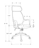 Monarch Specialties I 7250 Office Chair, Adjustable Height, Swivel, Ergonomic, Armrests, Computer Desk, Work, Metal, Fabric, Grey, Black, Contemporary, Modern - 83-7250 - Mounts For Less