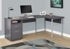 Monarch Specialties I 7257 Computer Desk, Home Office, Corner, Left, Right Set-up, Storage Drawers, 80"l, L Shape, Work, Laptop, Metal, Laminate, Grey, Contemporary, Modern - 83-7257 - Mounts For Less