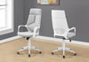 Monarch Specialties I 7270 Office Chair, Adjustable Height, Swivel, Ergonomic, Armrests, Computer Desk, Work, Metal, Fabric, White, Grey, Contemporary, Modern - 83-7270 - Mounts For Less