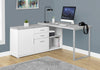 Monarch Specialties I 7288 Computer Desk, Home Office, Corner, Left, Right Set-up, Storage Drawers, 60"l, L Shape, Work, Laptop, Metal, Laminate, Grey, White, Contemporary, Modern - 83-7288 - Mounts For Less