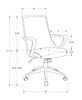 Monarch Specialties I 7297 Office Chair, Adjustable Height, Swivel, Ergonomic, Armrests, Computer Desk, Work, Metal, Mesh, Black, Grey, Contemporary, Modern - 83-7297 - Mounts For Less