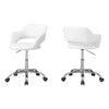 Monarch Specialties I 7299 Office Chair, Adjustable Height, Swivel, Ergonomic, Armrests, Computer Desk, Work, Metal, Pu Leather Look, White, Chrome, Contemporary, Modern - 83-7299 - Mounts For Less