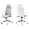 Monarch Specialties I 7301 Office Chair, Adjustable Height, Swivel, Ergonomic, Armrests, Computer Desk, Work, Metal, Mesh, White, Chrome, Contemporary, Modern - 83-7301 - Mounts For Less