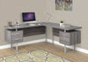Monarch Specialties I 7304 Computer Desk, Home Office, Corner, Left, Right Set-up, Storage Drawers, 70"l, L Shape, Work, Laptop, Metal, Laminate, Brown, Grey, Contemporary, Modern - 83-7304 - Mounts For Less