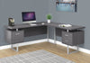 Monarch Specialties I 7306 Computer Desk, Home Office, Corner, Left, Right Set-up, Storage Drawers, 70"l, L Shape, Work, Laptop, Metal, Laminate, Grey, Contemporary, Modern - 83-7306 - Mounts For Less