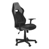Monarch Specialties I 7329 Office Chair, Gaming, Adjustable Height, Swivel, Ergonomic, Armrests, Computer Desk, Work, Pu Leather Look, Metal, Grey, Black, Contemporary, Modern - 83-7329 - Mounts For Less