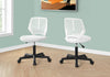 Monarch Specialties I 7338 Office Chair, Adjustable Height, Swivel, Ergonomic, Computer Desk, Work, Juvenile, Metal, Fabric, White, Black, Contemporary, Modern - - Mounts For Less