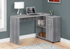 Monarch Specialties I 7351 Computer Desk, Home Office, Corner, Storage Drawers, 46"l, L Shape, Work, Laptop, Laminate, Grey, Contemporary, Modern - 83-7351 - Mounts For Less