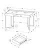 Monarch Specialties I 7360 Computer Desk, Home Office, Laptop, Storage Drawers, 48"l, Work, Metal, Laminate, Brown, Black, Contemporary, Modern - - Mounts For Less