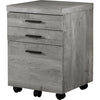 Monarch Specialties I 7401 File Cabinet, Rolling Mobile, Storage Drawers, Printer Stand, Office, Work, Laminate, Grey, Contemporary, Modern - 83-7401 - Mounts For Less