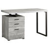 Monarch Specialties I 7409 Computer Desk, Home Office, Laptop, Left, Right Set-up, Storage Drawers, 48"l, Work, Metal, Laminate, Grey, Black, Contemporary, Modern - 83-7409 - Mounts For Less