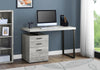 Monarch Specialties I 7409 Computer Desk, Home Office, Laptop, Left, Right Set-up, Storage Drawers, 48"l, Work, Metal, Laminate, Grey, Black, Contemporary, Modern - 83-7409 - Mounts For Less