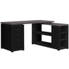 Monarch Specialties I 7419 Computer Desk, Home Office, Corner, Left, Right Set-up, Storage Drawers, L Shape, Work, Laptop, Laminate, Black, Grey, Contemporary, Modern - 83-7419 - Mounts For Less