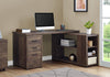 Monarch Specialties I 7420 Computer Desk, Home Office, Corner, Left, Right Set-up, Storage Drawers, L Shape, Work, Laptop, Laminate, Brown, Contemporary, Modern - 83-7420 - Mounts For Less