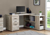 Monarch Specialties I 7422 Computer Desk, Home Office, Corner, Left, Right Set-up, Storage Drawers, L Shape, Work, Laptop, Laminate, Beige, Contemporary, Modern - 83-7422 - Mounts For Less