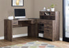Monarch Specialties I 7427 Computer Desk, Home Office, Corner, Left, Right Set-up, Storage Drawers, L Shape, Work, Laptop, Laminate, Brown, Contemporary, Modern - 83-7427 - Mounts For Less