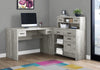 Monarch Specialties I 7428 Computer Desk, Home Office, Corner, Left, Right Set-up, Storage Drawers, L Shape, Work, Laptop, Laminate, Grey, Contemporary, Modern - 83-7428 - Mounts For Less