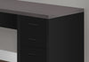 Monarch Specialties I 7431 Computer Desk, Home Office, Corner, Left, Right Set-up, Storage Drawers, L Shape, Work, Laptop, Laminate, Tempered Glass, Black, Grey, Contemporary, Modern - 83-7431 - Mounts For Less