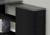 Monarch Specialties I 7433 Computer Desk, Home Office, Corner, Left, Right Set-up, Storage Drawers, L Shape, Work, Laptop, Metal, Laminate, Black, Grey, Contemporary, Modern - 83-7433 - Mounts For Less