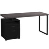 Monarch Specialties I 7436 Computer Desk, Home Office, Laptop, Left, Right Set-up, Storage Drawers, 60"l, Work, Metal, Laminate, Black, Grey, Contemporary, Modern - 83-7436 - Mounts For Less