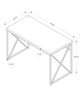 Monarch Specialties I 7452 Computer Desk, Home Office, Laptop, Work, Metal, Laminate, Beige, Black, Contemporary, Modern - - Mounts For Less