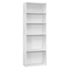 Monarch Specialties I 7470 Bookshelf, Bookcase, 6 Tier, 72"h, Office, Bedroom, Laminate, White, Transitional - 83-7470 - Mounts For Less