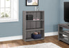 Monarch Specialties I 7478 Bookshelf, Bookcase, 4 Tier, 36"h, Office, Bedroom, Laminate, Grey, Transitional - 83-7478 - Mounts For Less