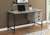 Monarch Specialties I 7487 Computer Desk, Home Office, Laptop, Storage Drawers, 55"l, Work, Metal, Laminate, Beige, Black, Contemporary, Modern - 83-7487 - Mounts For Less